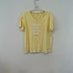 Life is Good V-Neck " Today Is A Good Day" Sz M